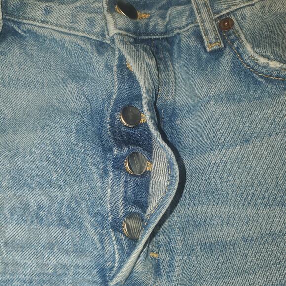 UO BDG (26x27) Vintage Wide High Rise Jeans Skater Distressed Stiff Button Fly - Picture 2 of 10